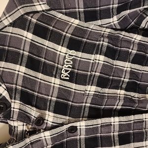 Black plaid flannel